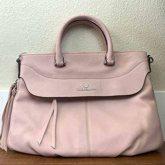 Vince Camuto Expandable Dusty Rose Handbag with Shoulder Strap (EUC) - Picture 2 of 13